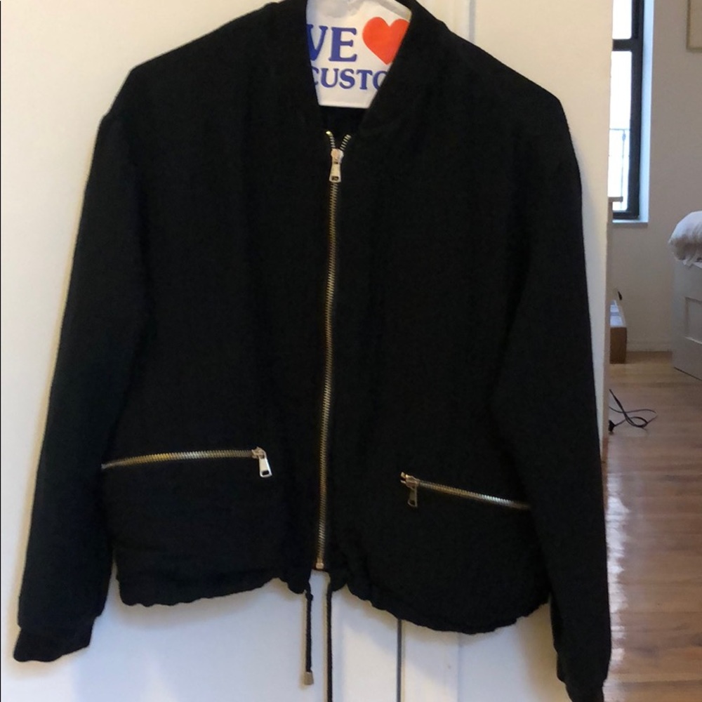 Topshop black bomber jacket